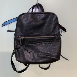 Michael Kors Black Leather Backpack